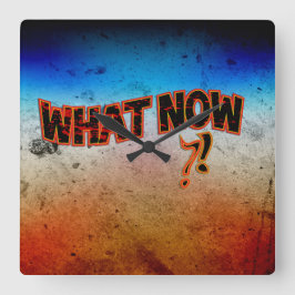 Was jetzt ? quadratische wanduhr