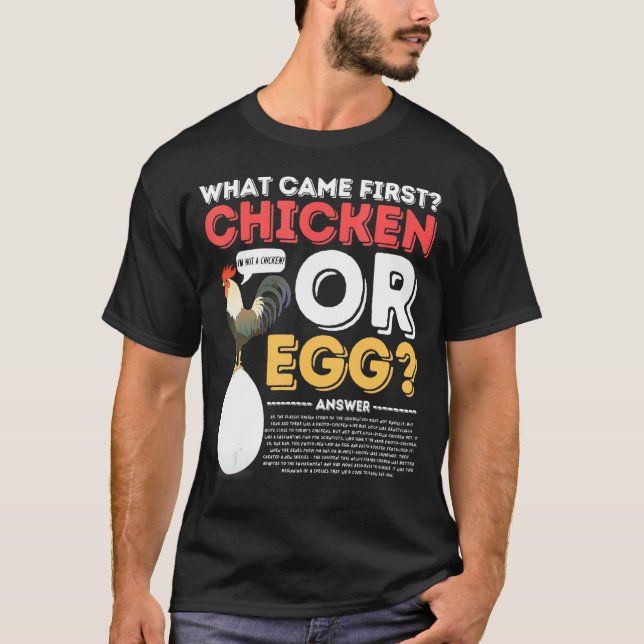 Was kam zuerst Huhn oder Ei   Kostüm T-Shirt (Vorderseite)