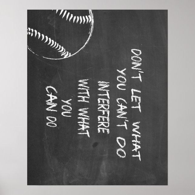 Was kann man Baseball Motivierend machen? Poster (Vorne)