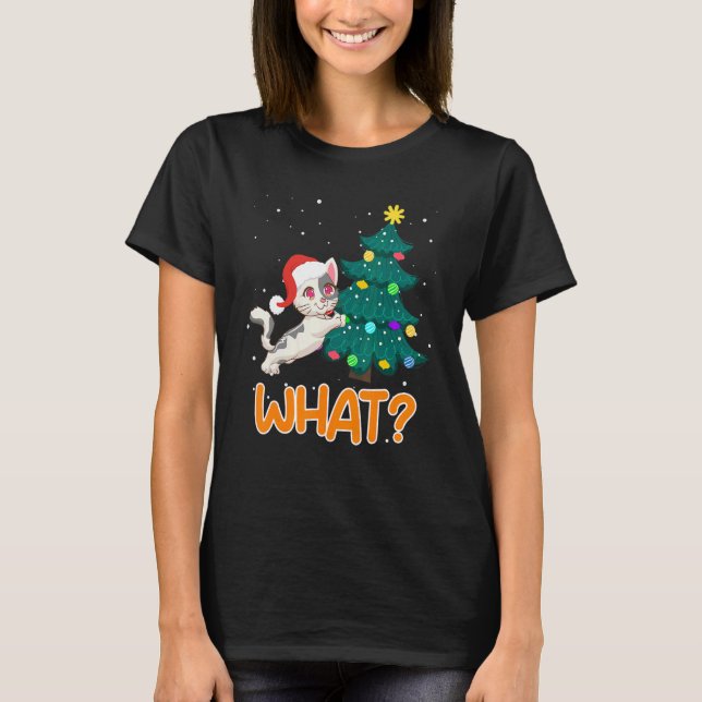 Was katze tannenbaum kätzchen 1 T-Shirt (Vorderseite)