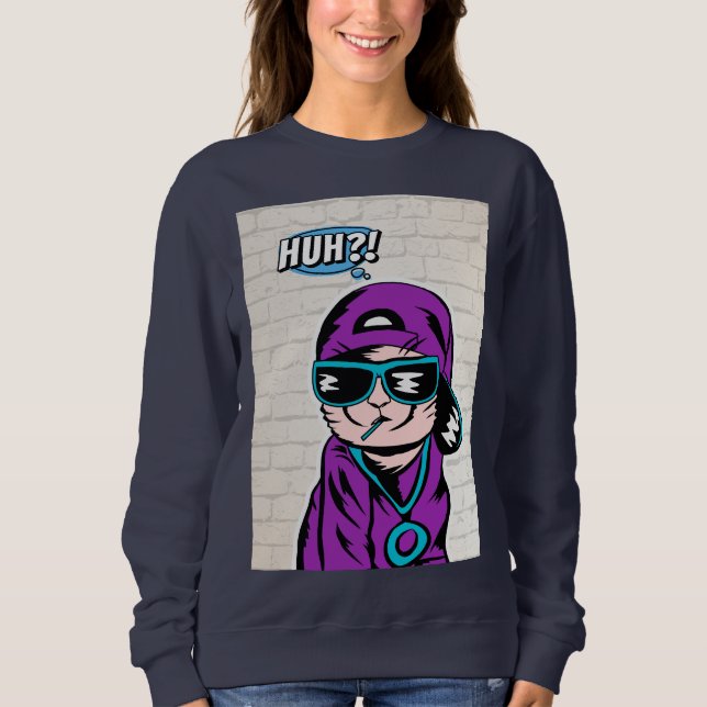 Was? Katzen befragen Sweatshirt (Vorderseite)