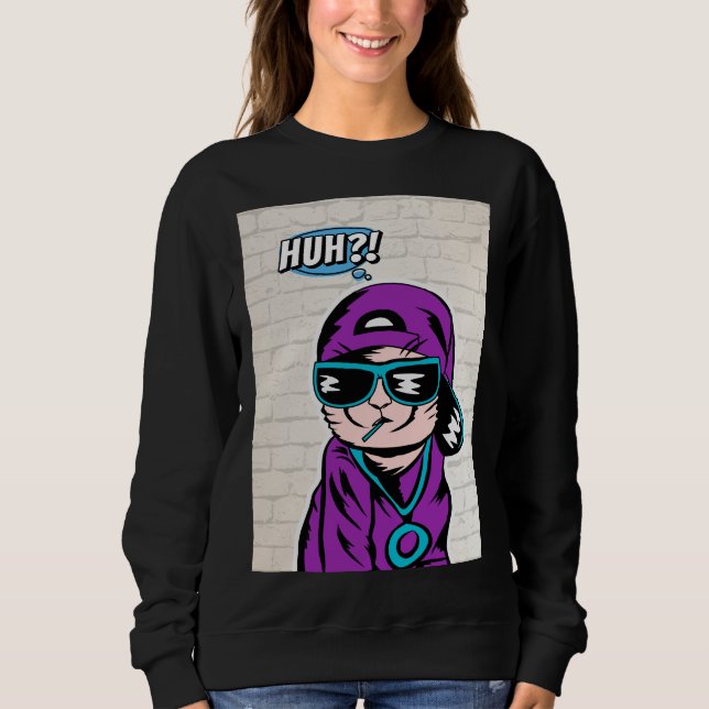 Was? Katzen befragen Sweatshirt (Vorderseite)