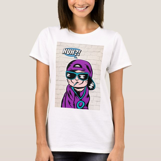 Was? Katzen befragen T-Shirt (Vorderseite)