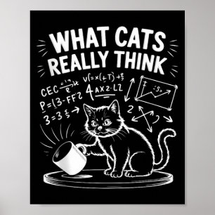 Was Katzen lustig finden Katzen Meme Physik Humor Poster