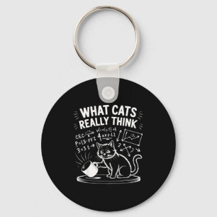 Was Katzen wirklich denken lustige Katzen Meme Phy Schlüsselanhänger