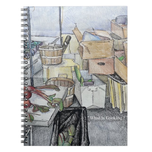 "Was kocht?" Notizbuch Notizblock (Vorderseite)