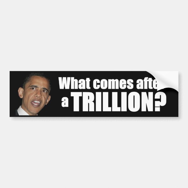 Was kommt nach Trillion? Autoaufkleber (Vorne)