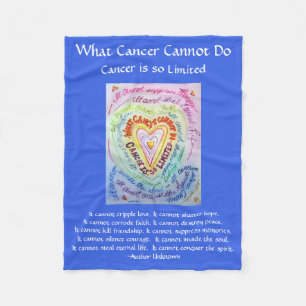 Was Krebs kann Gedicht Chemo Custom Blanket nicht Fleecedecke