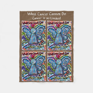 Was Krebs nicht kann Angel Chemo Fleece Blankets