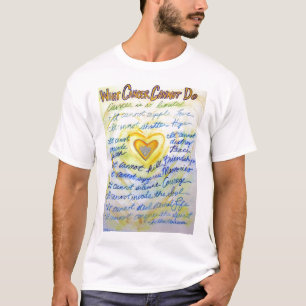 Was Krebs nicht kann (Blauer und Goldtext) T - Shi T-Shirt