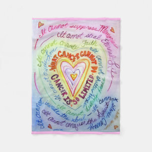 Was Krebs nicht tun Herz Fleece Chemo Blanket