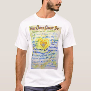 Was Krebs nicht tun kann (Blauer und Goldtext) T - T-Shirt