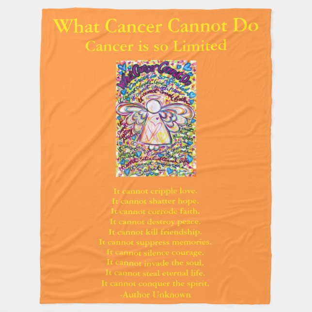 Was Krebs nicht tun kann Chemo Custom Blanket Fleecedecke (Vorderseite)