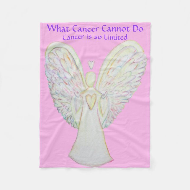 Was Krebs nicht tun kann Chemo Custom Blanket Fleecedecke (Vorderseite)