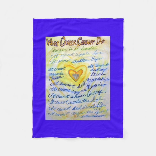 Was Krebs nicht tun kann Chemo Custom Blanket Fleecedecke (Vorderseite)