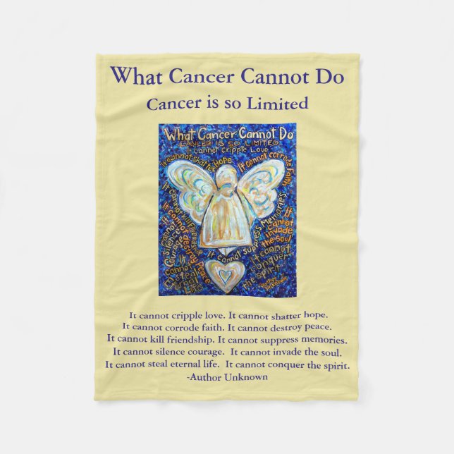 Was Krebs nicht tun kann Chemo Custom Blanket Fleecedecke (Vorderseite)