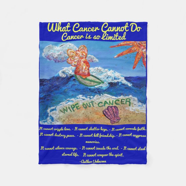 Was Krebs nicht tun kann Chemo Custom Blanket Fleecedecke (Vorderseite)
