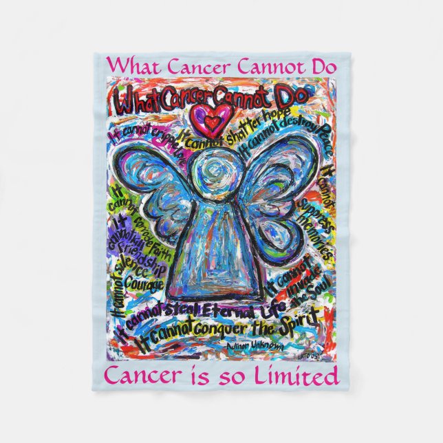 Was Krebs nicht tun kann Chemo Custom Blanket Fleecedecke (Vorderseite)