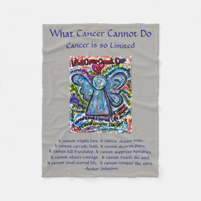 Was Krebs nicht tun kann Chemo Custom Blanket Fleecedecke (Vorderseite)