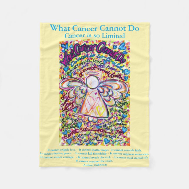 Was Krebs nicht tun kann Chemo Custom Blanket Fleecedecke (Vorderseite)