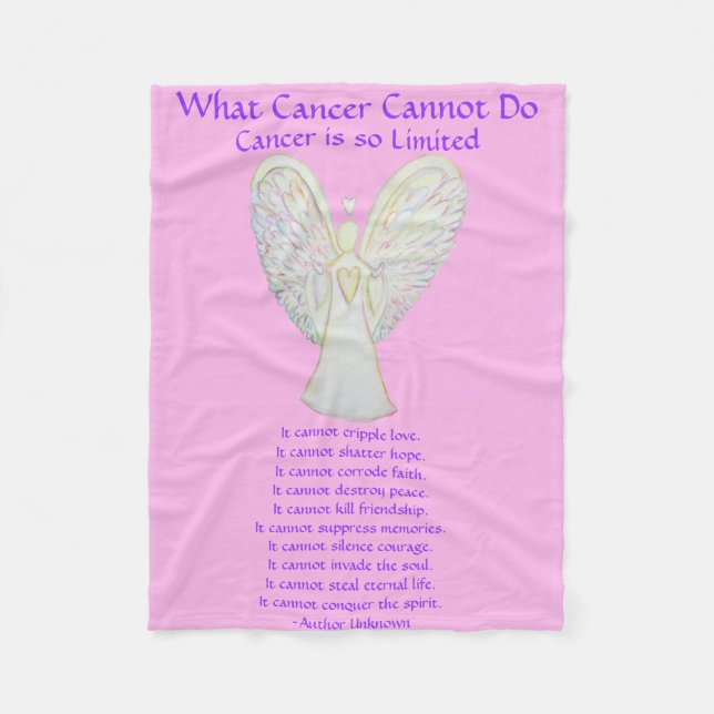 Was Krebs nicht tun kann Chemo Custom Blanket Fleecedecke (Vorderseite)