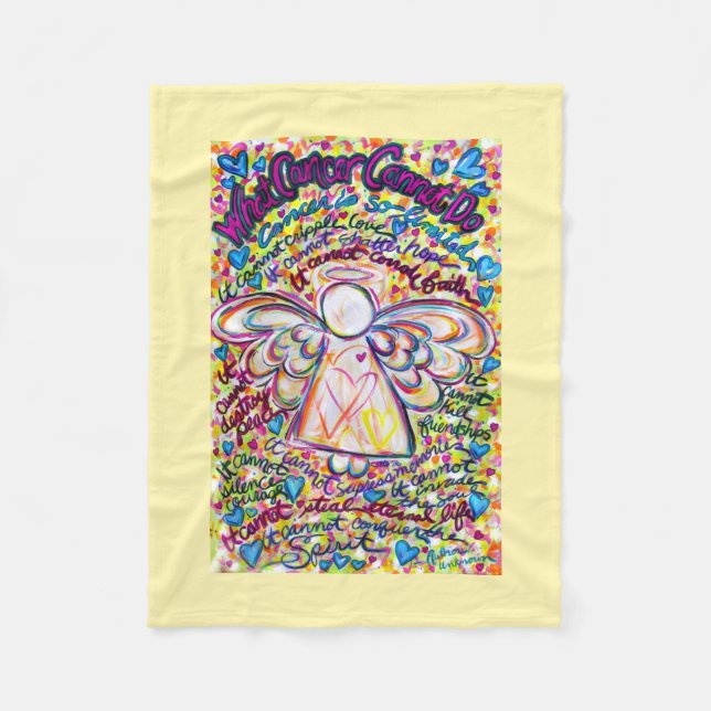 Was Krebs nicht tun kann Chemo Custom Blanket Fleecedecke (Vorderseite)