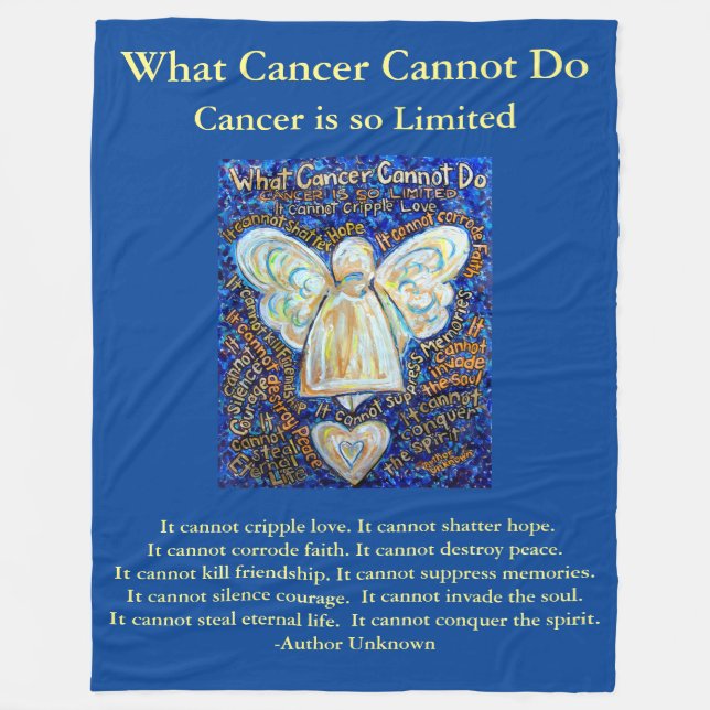 Was Krebs nicht tun kann Chemo Custom Blanket Fleecedecke (Vorderseite)