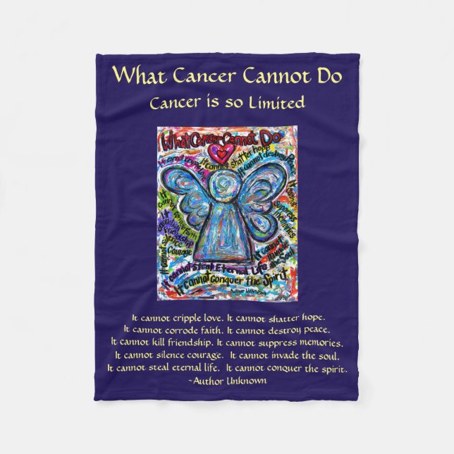 Was Krebs nicht tun kann Chemo Custom Blanket Fleecedecke (Vorderseite)