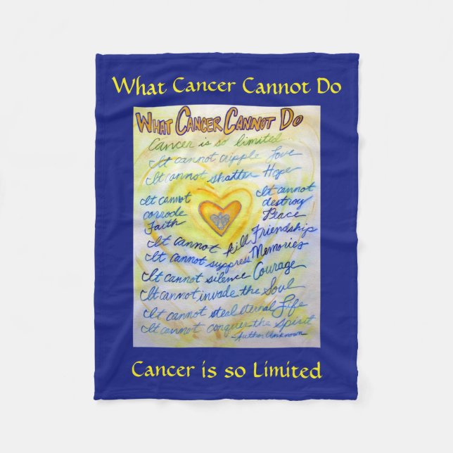 Was Krebs nicht tun kann Chemo Custom Blanket Fleecedecke (Vorderseite)