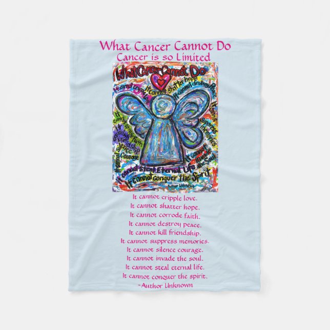 Was Krebs nicht tun kann Chemo Custom Blanket Fleecedecke (Vorderseite)