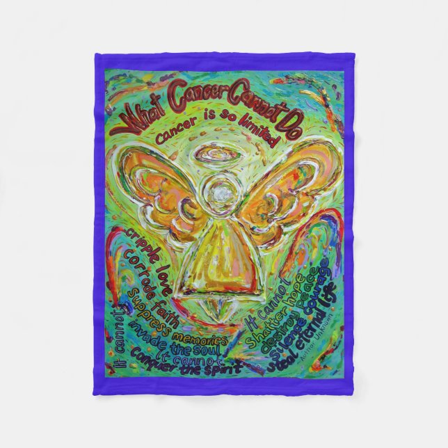 Was Krebs nicht tun kann Chemo Custom Blanket Fleecedecke (Vorderseite)
