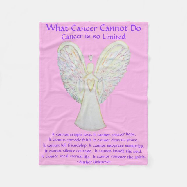 Was Krebs nicht tun kann Chemo Custom Blanket Fleecedecke (Vorderseite)