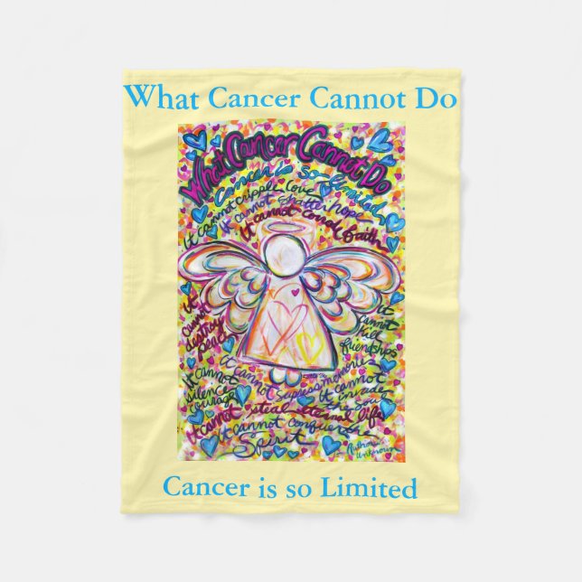Was Krebs nicht tun kann Chemo Custom Blanket Fleecedecke (Vorderseite)