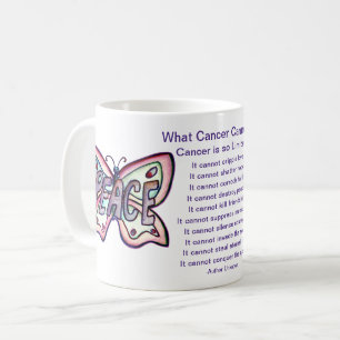 Was Krebs nicht tun kann Frieden Kaffee Tasse Cup