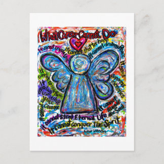 Was Krebs nicht tun kann Gedicht Angel Art Postkar Postkarte