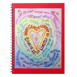 Was Krebs nicht tun kann Heart Art Notebook Journa Notizblock