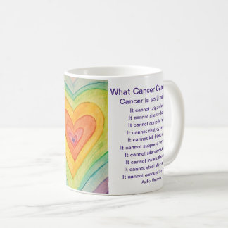 Was Krebs nicht tun kann Herzkaffee-Cup-Tasse Kaffeetasse