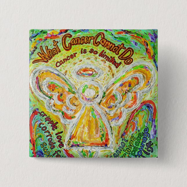 Was Krebs nicht tun kann Lapel Button oder Buttone (Vorderseite)