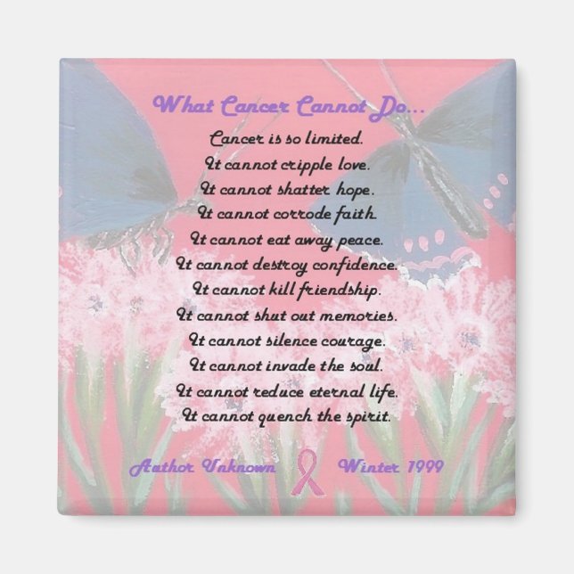 Was Krebs nicht tun kann Magnet (Vorne)