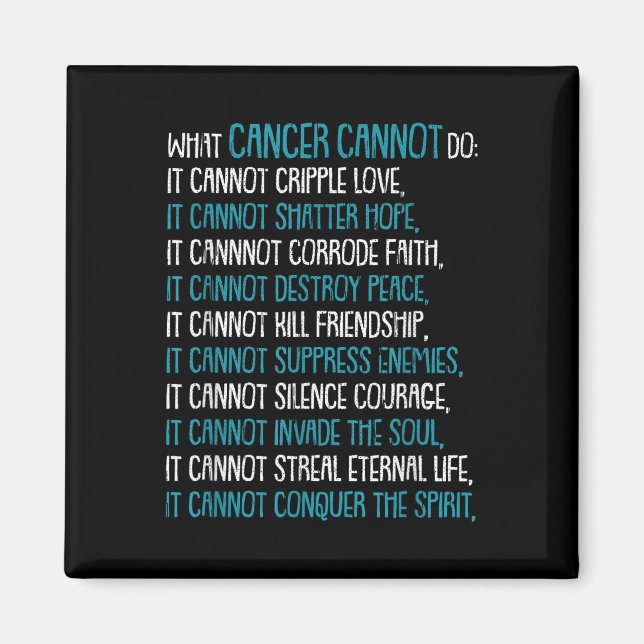 Was Krebs nicht tun kann Trigeminale Neuralgie Awa Magnet (Vorne)