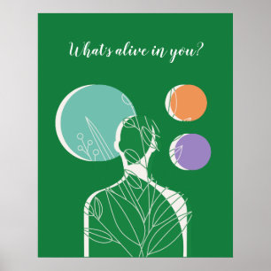 "Was lebt in dir?" - Ein Aufruf zum inneren Wachst Poster