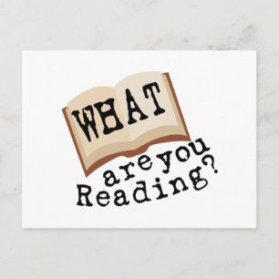 Was liest du? postkarte