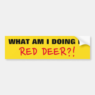 "WAS MACHE ICH IN RED DEER?!" Autoaufkleber
