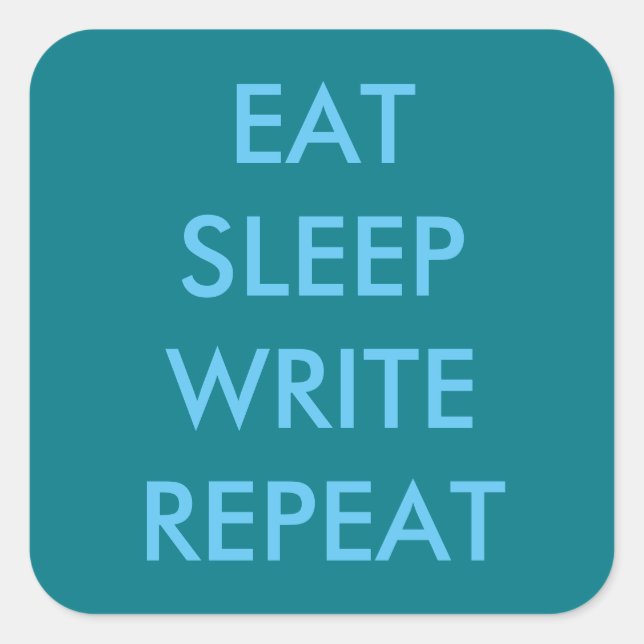 Was macht du jetzt? quadratischer aufkleber (Vorderseite)