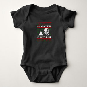 Was macht es doch für einen Spaß, mit dem Fahrrad Baby Strampler