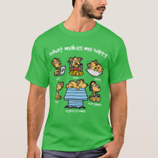 WAS MACHT MICH GLÜCKLICH Hunde Hunde Hunde Doggie T-Shirt