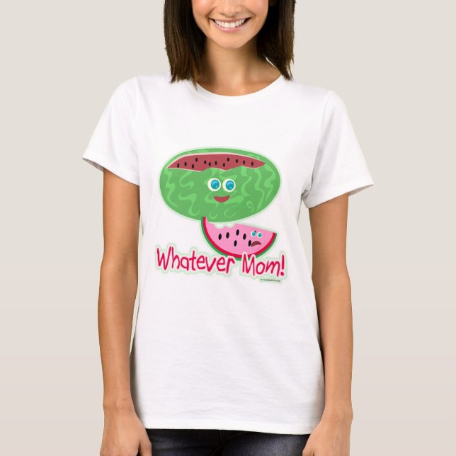 Was Mama Funny Watermelon Cartoon Slogan T-Shirt (Vorderseite)