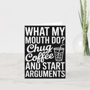 Was mein Mund tut Kaffee trinken und Streit anfang Karte