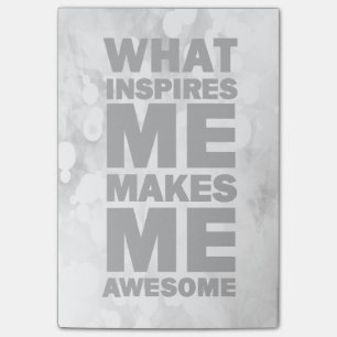 Was mich inspiriert, macht mich fantastisch post-it klebezettel