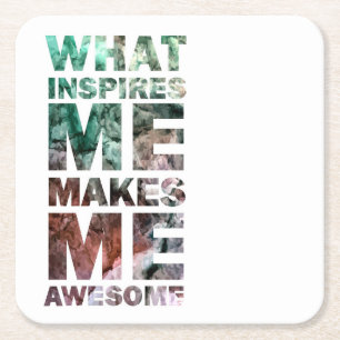 Was mich inspiriert, macht mich fantastische 2 rechteckiger pappuntersetzer